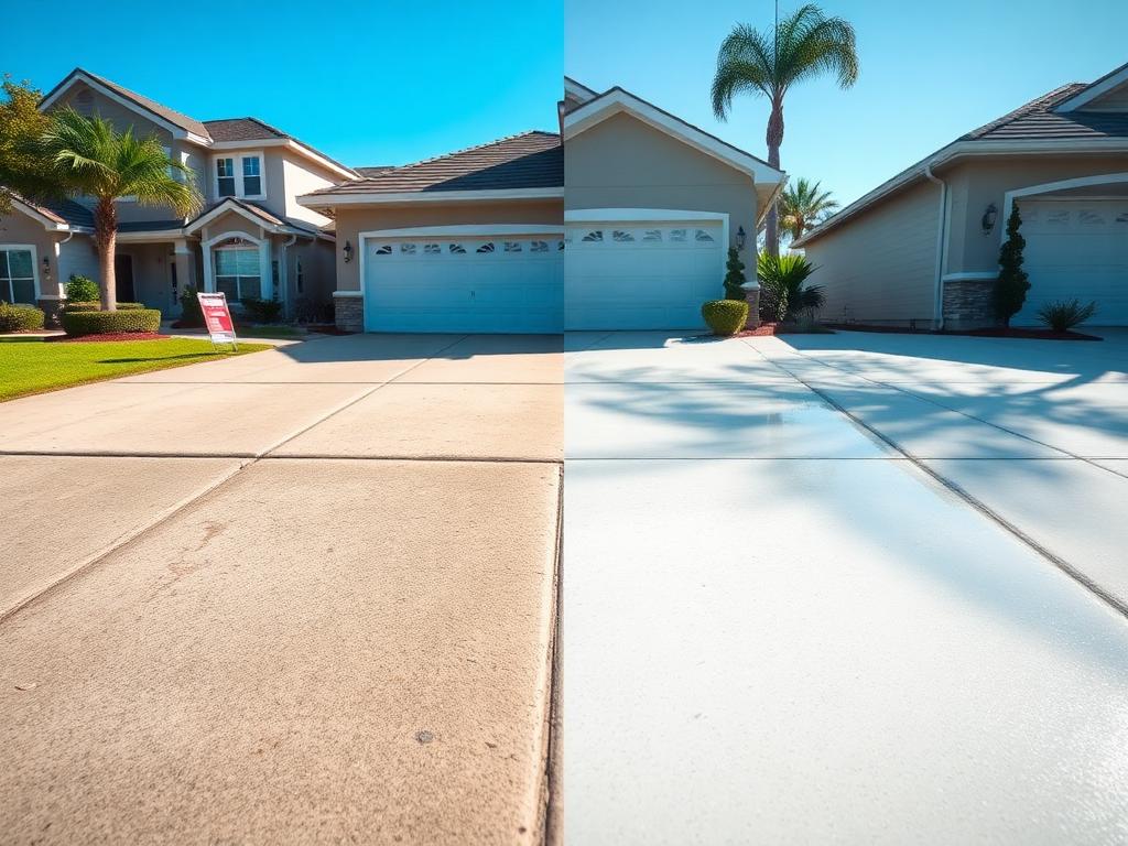Driveway Restoration after cleaning