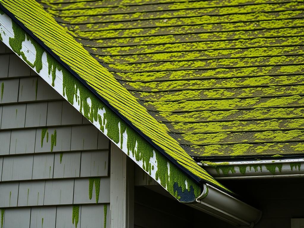 Roof & Siding Soft Wash before cleaning