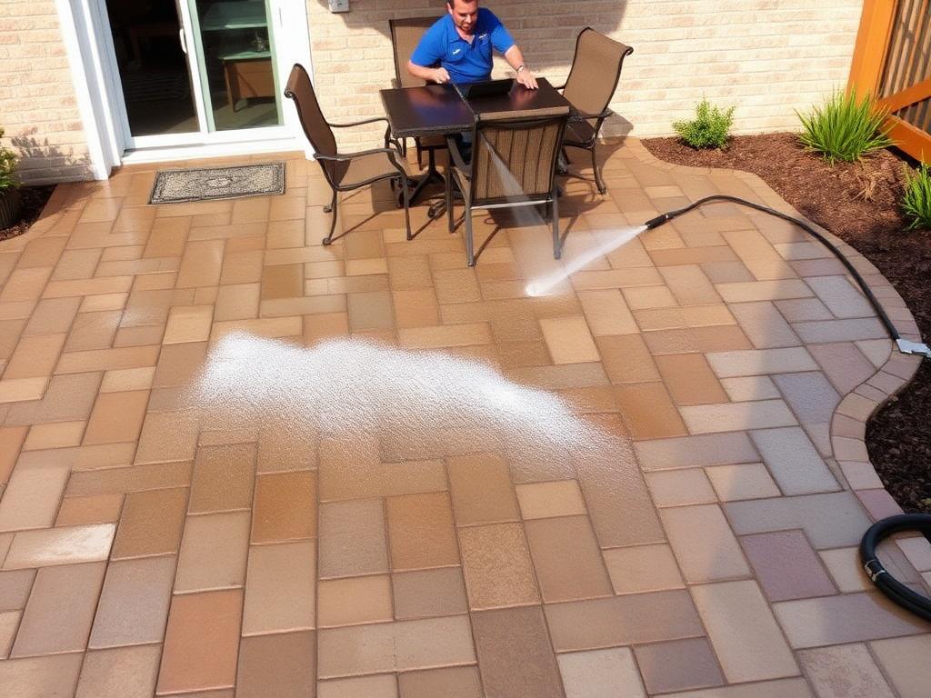 Patio and paver cleaning